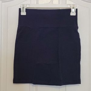 Navy blue mini skirt